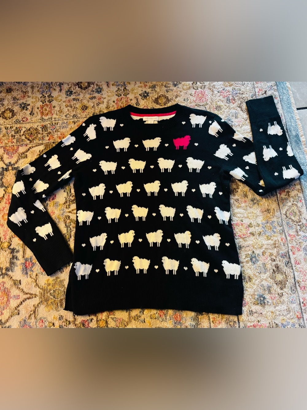 Charter Club "Black Sheep" Princess Diana Inspired Sweater